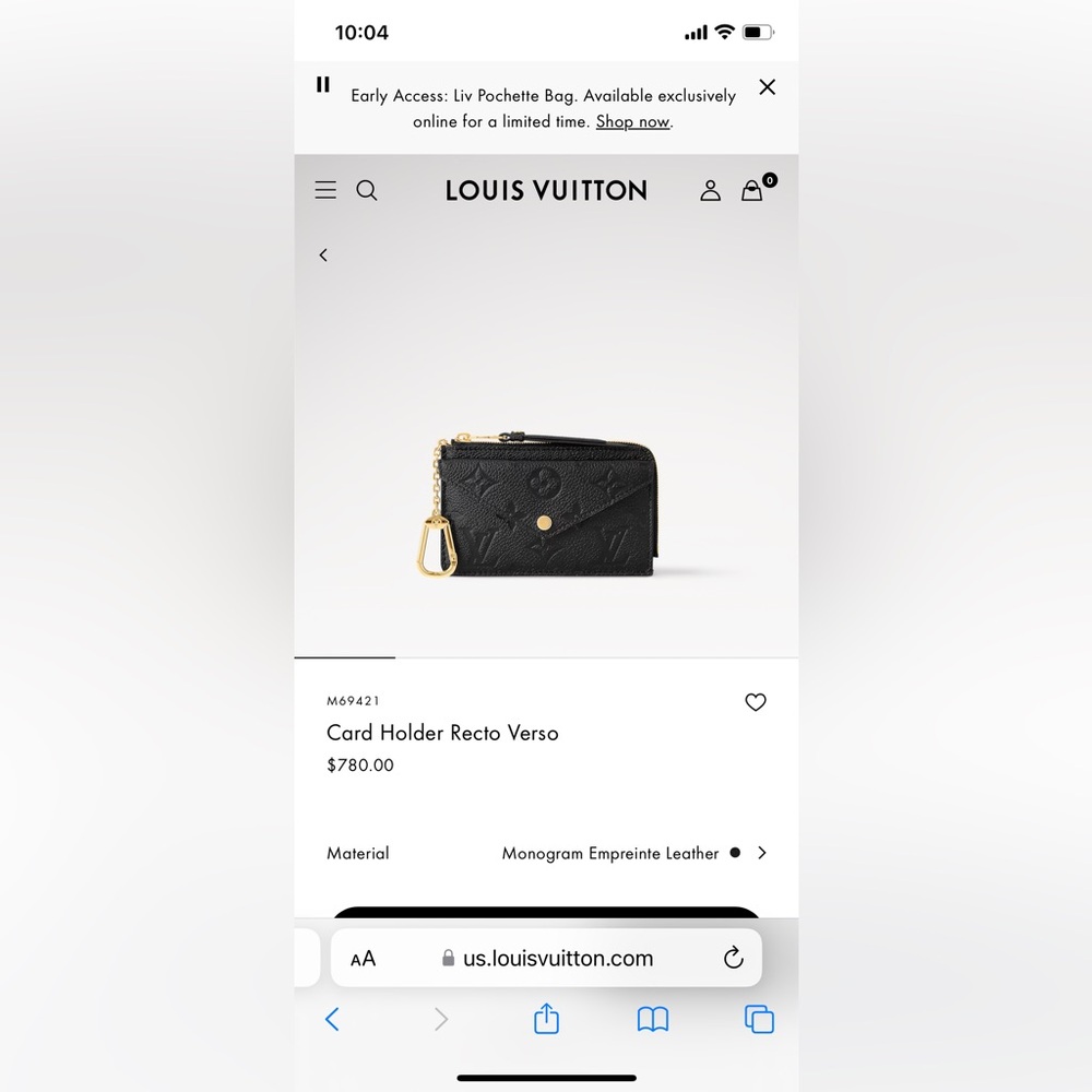 Louis Vuitton Card Holder Recto Verso BRAND NEW WITH receipt